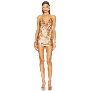 Michael Costello x REVOLVE Manuela Dress Gold  Chain Metal